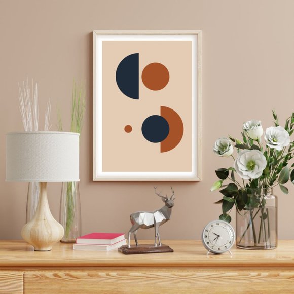 2/$35 Modern Minimalist Abstract Geometric Wall Art Print Home Decor [No Frame] - Picture 2 of 6